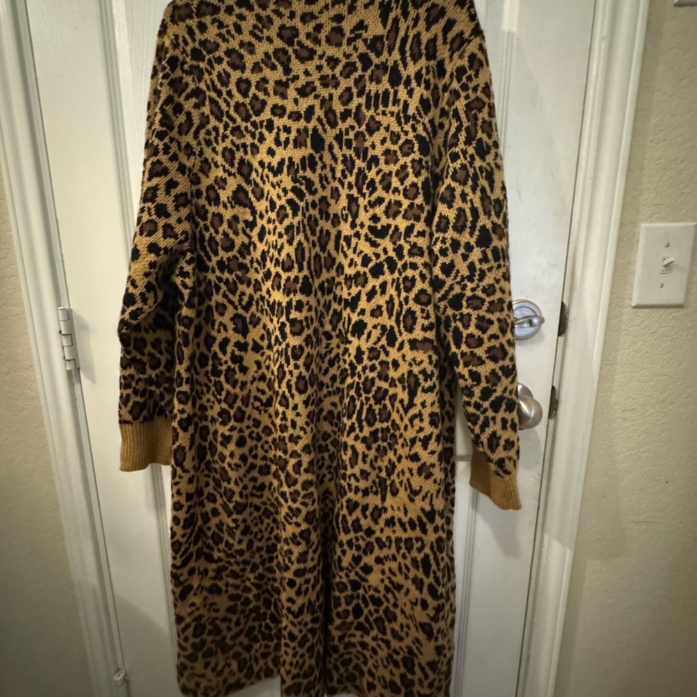 Torrid Open Front Duster: Leopard Print - image 2